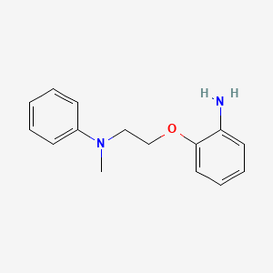 molecular formula C15H18N2O B3173047 2-[2-(Methylanilino)ethoxy]aniline CAS No. 946772-13-0