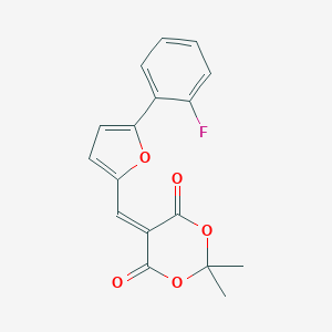 molecular formula C17H13FO5 B317305 5-{[5-(2-Fluorophenyl)-2-furyl]methylene}-2,2-dimethyl-1,3-dioxane-4,6-dione 