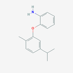 molecular formula C16H19NO B3173052 2-(5-Isopropyl-2-methylphenoxy)aniline CAS No. 946772-17-4