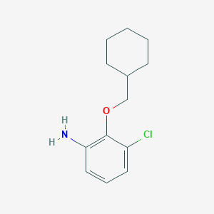 molecular formula C13H18ClNO B3173056 3-Chloro-2-(cyclohexylmethoxy)aniline CAS No. 946772-29-8