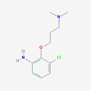 molecular formula C11H17ClN2O B3173059 N-[3-(2-Amino-6-chlorophenoxy)propyl]-N,N-dimethylamine CAS No. 946772-37-8