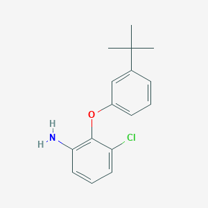 molecular formula C16H18ClNO B3173066 2-[3-(Tert-butyl)phenoxy]-3-chlorophenylamine CAS No. 946772-65-2