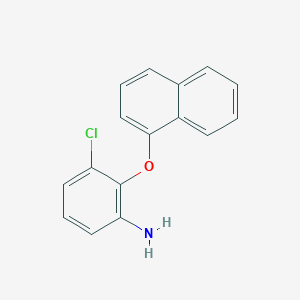 molecular formula C16H12ClNO B3173073 3-Chloro-2-(1-naphthyloxy)aniline CAS No. 946772-77-6