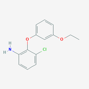 molecular formula C14H14ClNO2 B3173080 3-Chloro-2-(3-ethoxyphenoxy)aniline CAS No. 946772-80-1