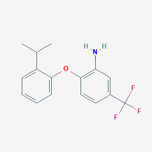 molecular formula C16H16F3NO B3173129 2-(2-异丙基苯氧基)-5-(三氟甲基)苯胺 CAS No. 946773-22-4