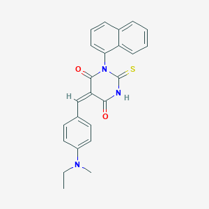 5-{4-[ethyl(methyl)amino]benzylidene}-1-(1-naphthyl)-2-thioxodihydro-4,6(1H,5H)-pyrimidinedione