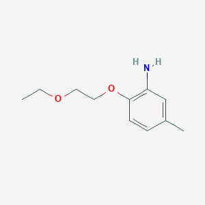 molecular formula C11H17NO2 B3173145 2-(2-Ethoxyethoxy)-5-methylaniline CAS No. 946773-50-8