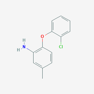 molecular formula C13H12ClNO B3173149 2-(2-Chlorophenoxy)-5-methylaniline CAS No. 946773-62-2