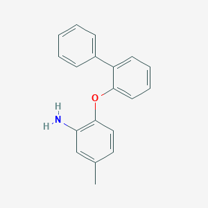 molecular formula C19H17NO B3173154 2-([1,1'-Biphenyl]-2-yloxy)-5-methylaniline CAS No. 946773-66-6