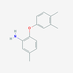 molecular formula C15H17NO B3173175 2-(3,4-Dimethylphenoxy)-5-methylaniline CAS No. 946773-83-7