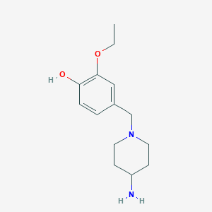 molecular formula C14H22N2O2 B3173181 4-[(4-Aminopiperidin-1-YL)methyl]-2-ethoxyphenol CAS No. 946773-85-9