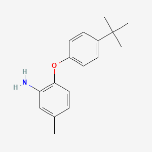 molecular formula C17H21NO B3173188 2-[4-(Tert-butyl)phenoxy]-5-methylphenylamine CAS No. 946773-89-3