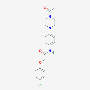 molecular formula C20H22ClN3O3 B317319 N-[4-(4-acetylpiperazin-1-yl)phenyl]-2-(4-chlorophenoxy)acetamide 