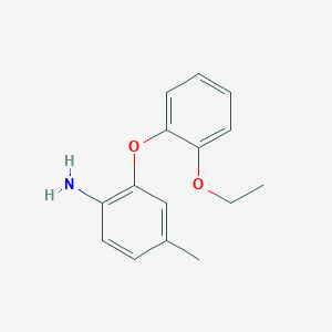 molecular formula C15H17NO2 B3173206 2-(2-Ethoxyphenoxy)-4-methylaniline CAS No. 946774-21-6