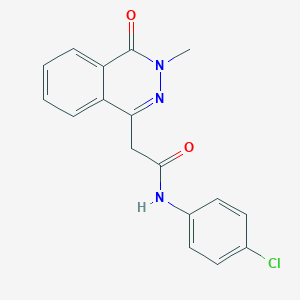 molecular formula C17H14ClN3O2 B317322 N-(4-chlorophenyl)-2-(3-methyl-4-oxo-3,4-dihydrophthalazin-1-yl)acetamide 