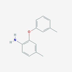 molecular formula C14H15NO B3173221 4-Methyl-2-(3-methylphenoxy)aniline CAS No. 946774-41-0