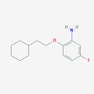 molecular formula C14H20FNO B3173238 2-(2-Cyclohexylethoxy)-5-fluoroaniline CAS No. 946774-69-2