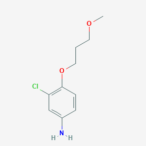 molecular formula C10H14ClNO2 B3173292 3-Chloro-4-(3-methoxypropoxy)phenylamine CAS No. 946775-28-6