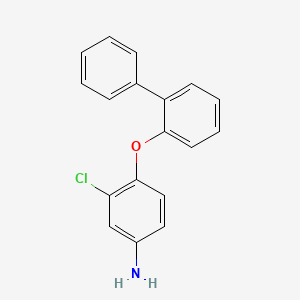 molecular formula C18H14ClNO B3173298 4-([1,1'-Biphenyl]-2-yloxy)-3-chlorophenylamine CAS No. 946775-32-2