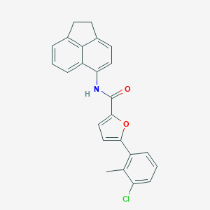 molecular formula C24H18ClNO2 B317330 5-(3-chloro-2-methylphenyl)-N-(1,2-dihydroacenaphthylen-5-yl)furan-2-carboxamide 