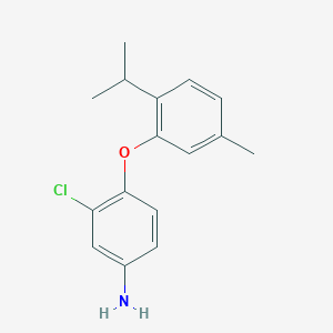 molecular formula C16H18ClNO B3173300 3-Chloro-4-(2-isopropyl-5-methylphenoxy)aniline CAS No. 946775-40-2