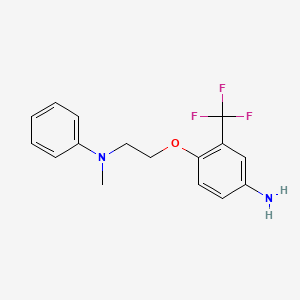 molecular formula C16H17F3N2O B3173317 N-{2-[4-氨基-2-(三氟甲基)苯氧基]乙基}-N-甲基-N-苯胺 CAS No. 946775-68-4