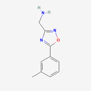 molecular formula C10H11N3O B3173321 [5-(3-甲基苯基)-1,2,4-恶二唑-3-基]甲胺 CAS No. 946776-55-2