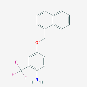 molecular formula C18H14F3NO B3173325 4-(1-Naphthylmethoxy)-2-(trifluoromethyl)aniline CAS No. 946784-39-0