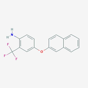 molecular formula C17H12F3NO B3173326 4-(2-萘氧基)-2-(三氟甲基)苯胺 CAS No. 946784-81-2