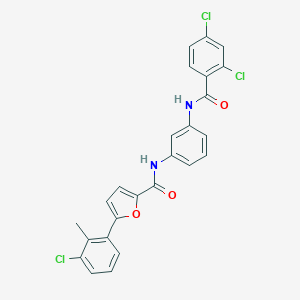 molecular formula C25H17Cl3N2O3 B317333 5-(3-chloro-2-methylphenyl)-N-{3-[(2,4-dichlorobenzoyl)amino]phenyl}-2-furamide 