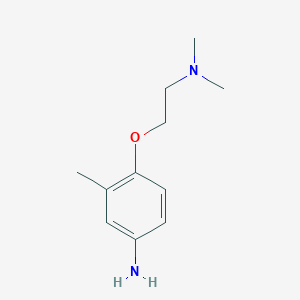 molecular formula C11H18N2O B3173330 N-[2-(4-Amino-2-methylphenoxy)ethyl]-N,N-dimethylamine CAS No. 946784-87-8