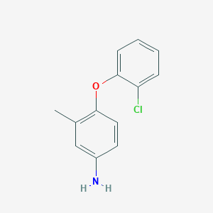 molecular formula C13H12ClNO B3173337 4-(2-氯苯氧基)-3-甲基苯胺 CAS No. 946785-01-9