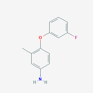 molecular formula C13H12FNO B3173359 4-(3-Fluorophenoxy)-3-methylaniline CAS No. 946785-13-3