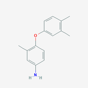 molecular formula C15H17NO B3173366 4-(3,4-Dimethylphenoxy)-3-methylaniline CAS No. 946785-21-3