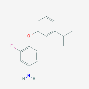 molecular formula C15H16FNO B3173396 3-Fluoro-4-(3-isopropylphenoxy)aniline CAS No. 946785-71-3