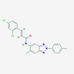 (2E)-3-(2,4-dichlorophenyl)-N-[6-methyl-2-(4-methylphenyl)-2H-benzotriazol-5-yl]prop-2-enamide