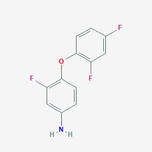molecular formula C12H8F3NO B3173402 4-(2,4-Difluorophenoxy)-3-fluoroaniline CAS No. 946785-83-7
