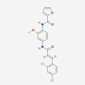 N-(4-{[(2E)-3-(2,4-dichlorophenyl)prop-2-enoyl]amino}-2-methoxyphenyl)furan-2-carboxamide