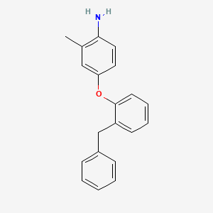 molecular formula C20H19NO B3173427 4-(2-Benzylphenoxy)-2-methylaniline CAS No. 946786-04-5