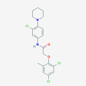 molecular formula C20H21Cl3N2O2 B317343 N-[3-chloro-4-(piperidin-1-yl)phenyl]-2-(2,4-dichloro-6-methylphenoxy)acetamide 