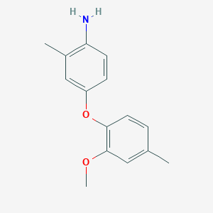molecular formula C15H17NO2 B3173440 4-(2-Methoxy-4-methylphenoxy)-2-methylphenylamine CAS No. 946786-32-9