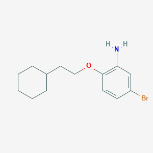 molecular formula C14H20BrNO B3173445 5-Bromo-2-(2-cyclohexylethoxy)aniline CAS No. 946786-44-3