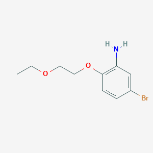 molecular formula C10H14BrNO2 B3173453 5-Bromo-2-(2-ethoxyethoxy)aniline CAS No. 946786-47-6