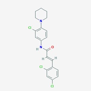 (2E)-N-[3-chloro-4-(piperidin-1-yl)phenyl]-3-(2,4-dichlorophenyl)prop-2-enamide