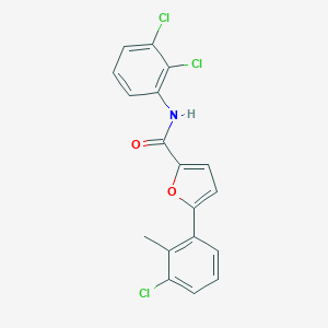 molecular formula C18H12Cl3NO2 B317348 5-(3-chloro-2-methylphenyl)-N-(2,3-dichlorophenyl)-2-furamide 
