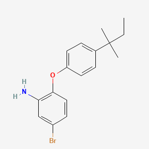 molecular formula C17H20BrNO B3173485 5-Bromo-2-[4-(tert-pentyl)phenoxy]phenylamine CAS No. 946786-86-3