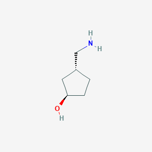 molecular formula C6H13NO B3173500 (1R,3R)-3-(aminomethyl)cyclopentan-1-ol CAS No. 946826-76-2