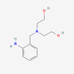 molecular formula C11H18N2O2 B3173502 2-[(2-Amino-benzyl)-(2-hydroxy-ethyl)-amino]-ethanol CAS No. 947013-10-7