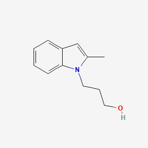 molecular formula C12H15NO B3173520 3-(2-Methyl-indol-1-YL)-propan-1-OL CAS No. 947016-33-3