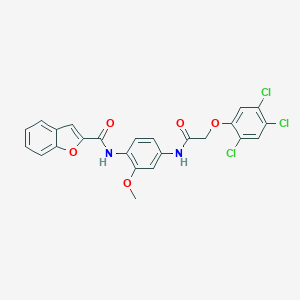 molecular formula C24H17Cl3N2O5 B317354 N-(2-methoxy-4-{[(2,4,5-trichlorophenoxy)acetyl]amino}phenyl)-1-benzofuran-2-carboxamide 